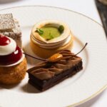 Sweet treats for Afternoon Tea with Champagne at the Hotel Cafe Royal, London.