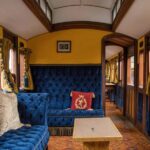 Heritage steam train afternoon tea through the Yorkshire Dales between Embsay and Bolton Abbey.