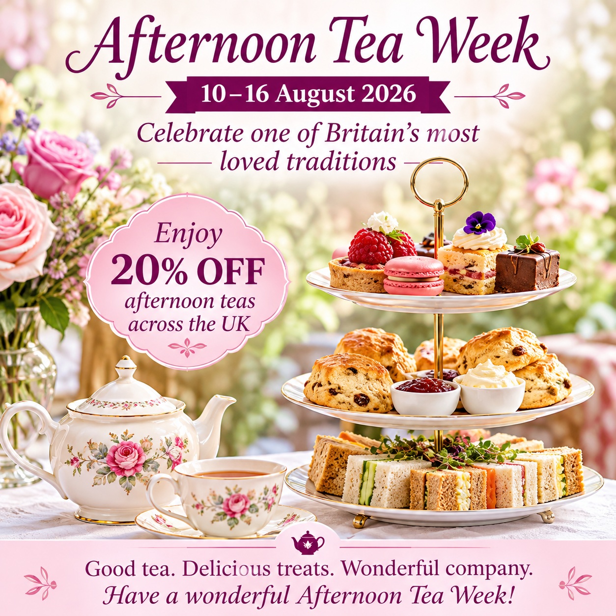 Afternoon Tea Week 2026 - Exclusive UK wide offers and discount code from Girls Afternoon Tea